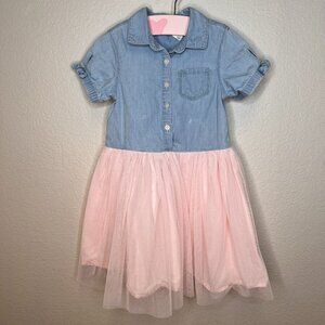OshKosh B'Gosh Jean and pink tutu skirt dress size 4T